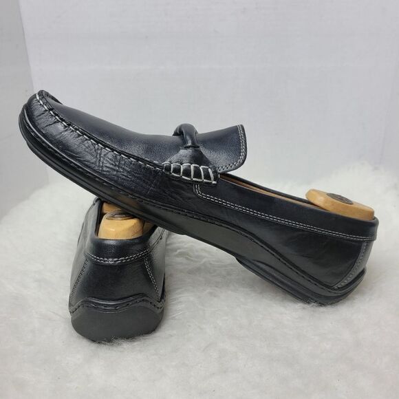 Donald J Pliner Eleo Horsebit Moc Toe Black Driving Loafers Shoes Size 11.5 - Picture 6 of 10